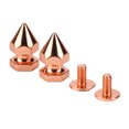 thumbnail image 3 of Spiked Cone Spike Stud, Brass Metal Rivet Spikes Screw Back 100 Sets  For Shoes 8x14mm, 3 of 8