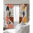 thumbnail image 4 of Western Boho Blackout Curtains for Bedroom Living Room Darkening Curtains 54 Inch Long Modern Abstract Horse Cactus Plant Offwhite Short Curtain for Small Window Treatment Grommet Drapes 52"x54"x2, 4 of 9