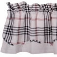 thumbnail image 1 of Chesterfield Check Fairfield Cream with Black and Red 72" x 15.5" Lined Cotton Valance by Raghu, 1 of 2