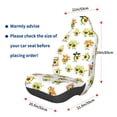 thumbnail image 3 of Daiia Kawaii Mexican Avocado Printed Car Seat Cover - Waterproof & Sweatproof - Universal Fit, Machine Washable, Non-Slip - Seat Protector for Car, Truck, SUV, Van (1 Pack), 3 of 5