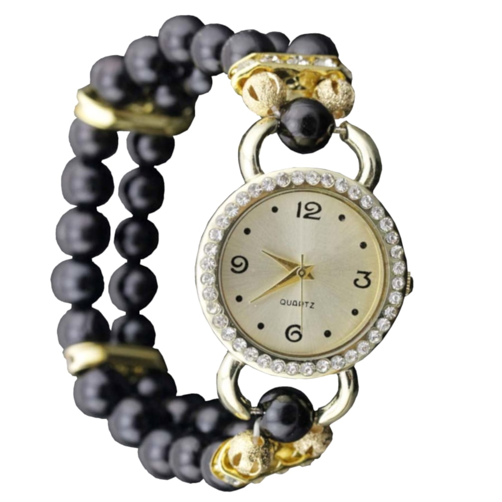 2 Strand Pearl Bracelet Watch