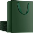 thumbnail image 1 of Bolsas de regalo de papel EUSOAR, 20 unidades, color verde, 20 x 10 x 28 cm, tamaño mediano, 1 of 7