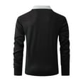 thumbnail image 4 of Fznquz Long Sleeve Mens Polo Black Collared Polo Pocket Casual Button Mens Clothes Sale, 4 of 6