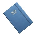 thumbnail image 3 of 2023 Daily Weekly Agenda Planner, Diary Journal Thick Paper Goals Habits Schedules Track PU Cover A5 Notebook Planner, for Family Supplies Blue, 3 of 10