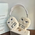 thumbnail image 4 of Cute Cartoon Plush Case for AirPods Max Headphones,Funny Fluffy Soft Cover for Boys Girls, Accessories Protective Cover for AirPods Max (White), 4 of 9