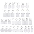 thumbnail image 1 of Bangcool 30 Pcs Porte-Clés Photo Personnalisé à Encliqueter Cadre Photo Porte-Clés, 1 of 10
