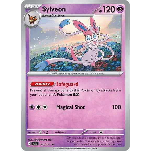 Pokemon Prismatic Evolutions Rare Sylveon #40