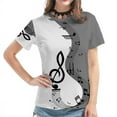 thumbnail image 7 of Cropped T Shirts For Women Vintage Musical Note Print Gif Cropped Tee Shirts Gray XXL, 7 of 7