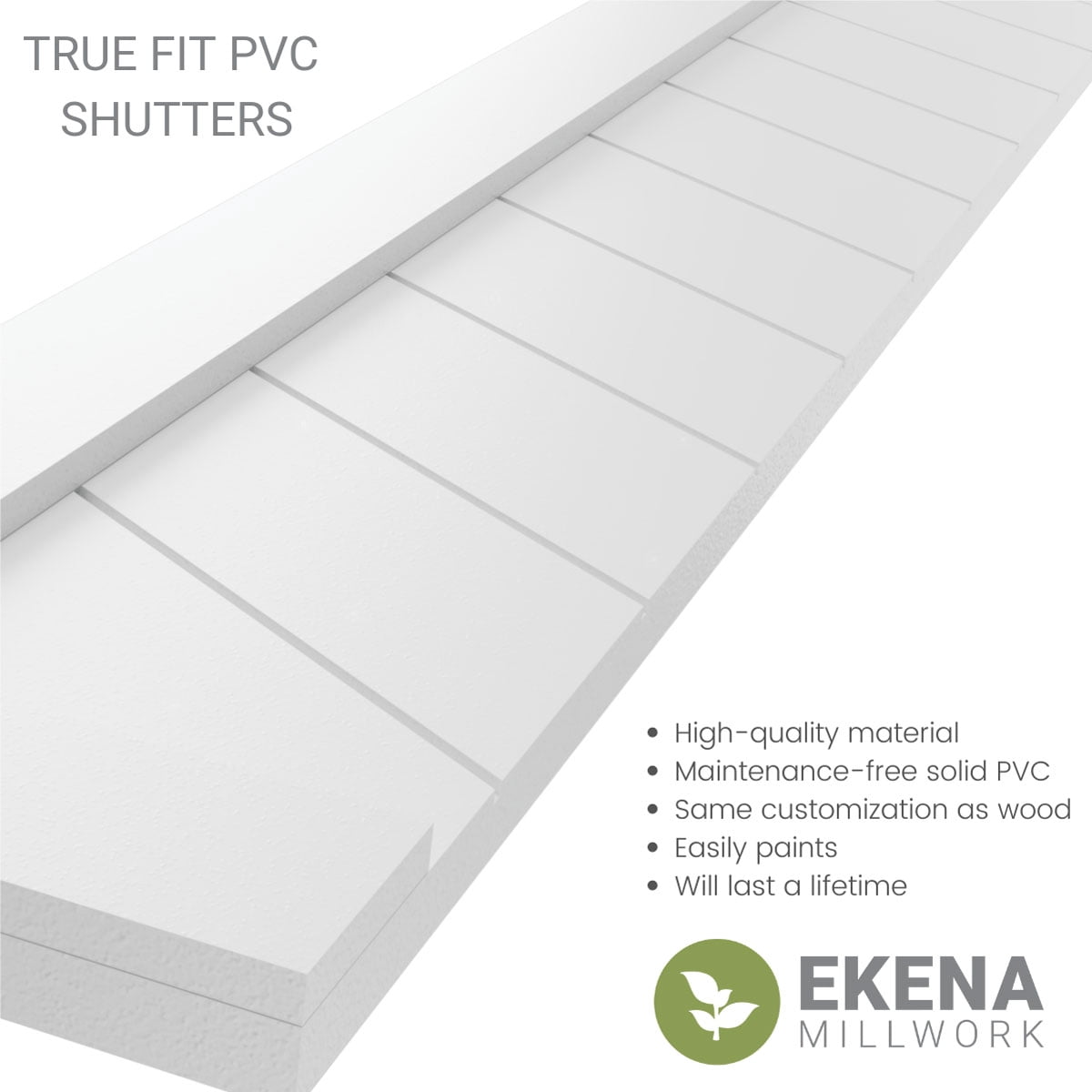 Ekena Millwork 15"W x 55"H True Fit PVC Single Panel Chevron Modern Style Fixed Mount Shutters, Starless Night Blue (Per Pair - Hardware Not Included)