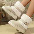 thumbnail image 6 of Heisall Womens Winter Boots Fashion Casual Comfortable Soft Sole Thick Fur Warm Round Toe Fleece Lined Ankle Cotton Boots, 6 of 6