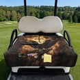 thumbnail image 2 of Whosucclay Eagle Pattern Design Folding Golf Cart Seat Covers, Lightweight Reusable Quilted for Yamaha Club Car Front Seat 4 Convenient Pockets, 2 of 9