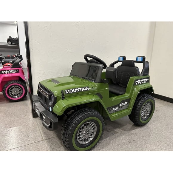 EastVita 12V Kids Ride on Truck Car, 4 Wheeler Electric Vehicles with Remote Control, Spring Suspension, 3 Speeds, LED Lights, Music, MP3, Battery Powered Ride on Toy Gift for Boys Girls