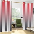 thumbnail image 3 of Nanqianyi Black and Red Ombre Blackout Curtains, Striped Lines Curtains Room Darkening Gradient Grommet Drapes for Bedroom (2 Panels, 52 x 96 Inch), 3 of 7