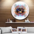 thumbnail image 1 of Designart - Magic Eye with Flowers' Ultra Vibrant Animal Metal Circle Wall Art, 1 of 4