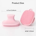 thumbnail image 5 of Silicone Facial Cleansing Brush, Manual Waterproof Face Scrubber for Exfoliating Skin Care, Soft Washing Brush for Men Women Daily Use, Pink, 5 of 5