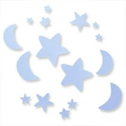 Star & Moon Blue Stickers