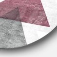 thumbnail image 3 of Designart 'Pink Geometric Mod Triangles I' Geometric Metal Circle Wall Art - Disc of 36, 3 of 5