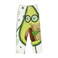 thumbnail image 4 of Haiem Avocado with Glasses Women's Pajama Pants Ultra Lightweight Pjs Bottoms Sleepwear Bottom Pants With Pocket Drawstring-XX-Large, 4 of 9