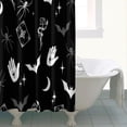 thumbnail image 4 of Black Gothic Hand Spider Pattern Shower Curtain 84"x72" ,Bathroom Decorative Shower Curtains Set with 12 Hooks,Modern Waterproof Washable Shower Curtain, 4 of 6