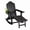 Black, variant on KAMEROUT Folding Adirondack Chair, HDPE Outdoor Rocker with Removable Rocking Base, Retractable Pull‑out Footrest & Cup Holder for Patio Backyard Poolside, Navy Blue