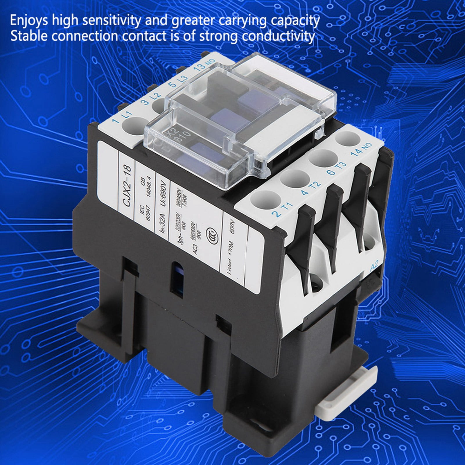 CJX2-1810 18a Contactor 4, Iluminación De Contactor De Ca Con Base De ...