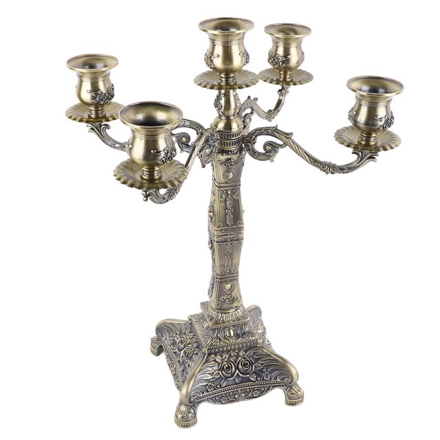 Candelabra Decoration, Delicate And Exquisite Vintage Candlestick Holder Romantic Candlestick Holder Pillar Candelabra For Dining Table Weddings