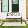 thumbnail image 6 of Belleze 50" Blossoming Garden Decorative Patio Park Bench, Bronze, 6 of 7