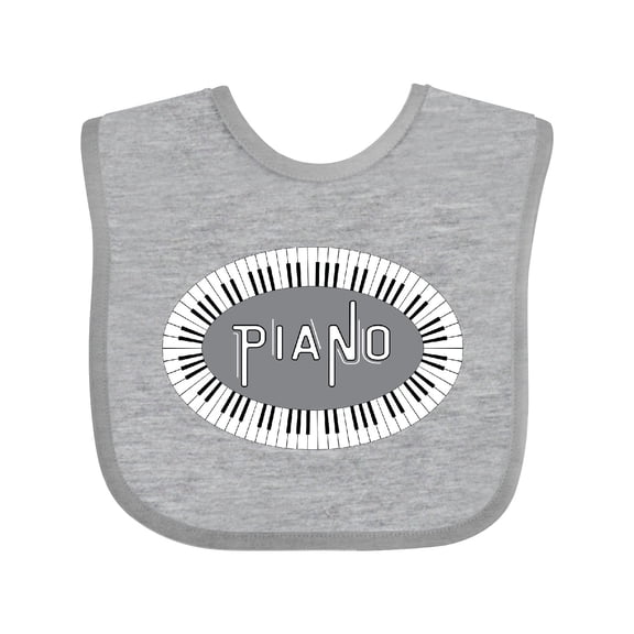 Inktastic Piano Keys Oval Boys or Girls Baby Bib