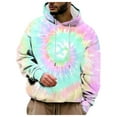 thumbnail image 3 of Caqnni Men's Fashion Tie Dye Hoodies Mens Autumn and Winter Casual Loose Solid Hooded Sweater Top Tie Dye Hoodies for Men (XL,Beige), 3 of 5