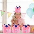 thumbnail image 5 of NUZYZ Birthday Party Hat Handmade Crown Shape Ornamental Party Decoration Wear Resistant Happy Birthday Party Decor Hat Kids Gift, 5 of 8