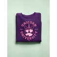 thumbnail image 3 of Unicorn University - Heart-Eyed Emoji Design Women's Sweatshirt, 3 of 4