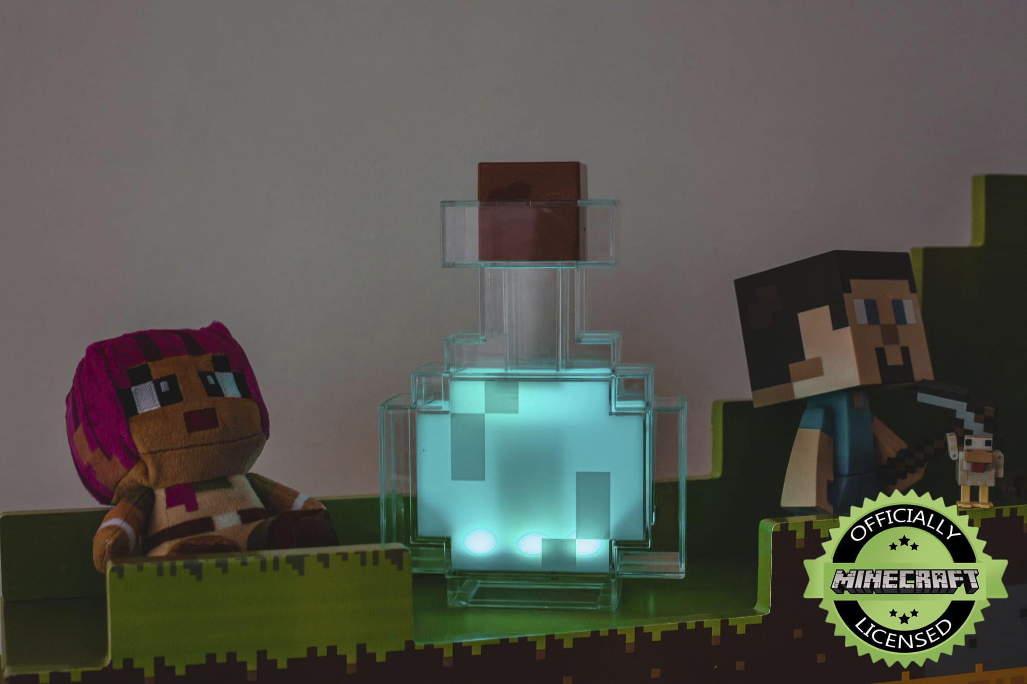 Minecraft Potion Bottle Color Changing Led Desk Lamp 7 Inch Night Light Walmart Com 