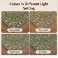 thumbnail image 7 of Design&I 8'x10' Washable Area Rug Sleek Flatweave Pet Friendly Floral Medallion With Faded Retro Scroll Accents Vintage Boho Refined Structured for King Size Bedroom, Under Bed, 7 of 7