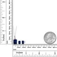 thumbnail image 2 of Gem Stone King 3.72 Ct Octagon Blue Sapphire 925 Sterling Silver Pendant and Earrings Jewelry Set, 2 of 3