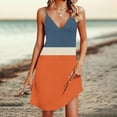 thumbnail image 2 of Bovxnpu Summer Dresses for Women, Sleeveless Mini Dress Sundresses Tank Dresses, Women Summer Casual Slim Suspender With Adjustable Buckle V-neck Jumpsuit Long Skirt, 2 of 7