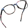 LifeArt Blue Light Blocking Glasses, Anti Eyestrain, Computer Reading Glasses, Gaming Glasses, TV Glasses for Women Men, Anti Glare (Floral, +4.00 Magnification)