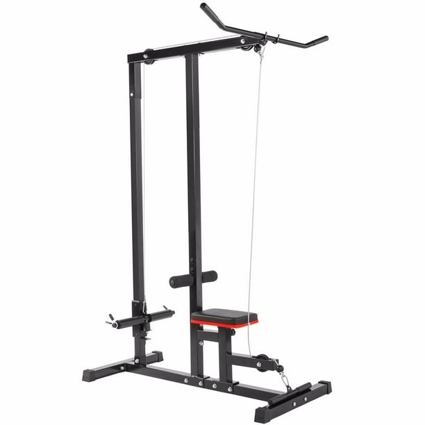 XtremepowerUS MultiFunction Pro Lat Pulldown Machine with Low Row Bar