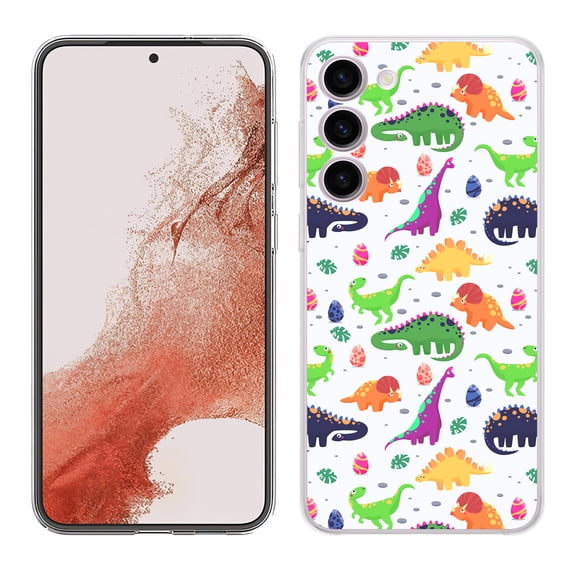 TalkingCase Slim Phone Case Compatible for Samsung Galaxy S23+ Plus 2023, Dinosaur 7 Print, Lightweight, Flexible, USA