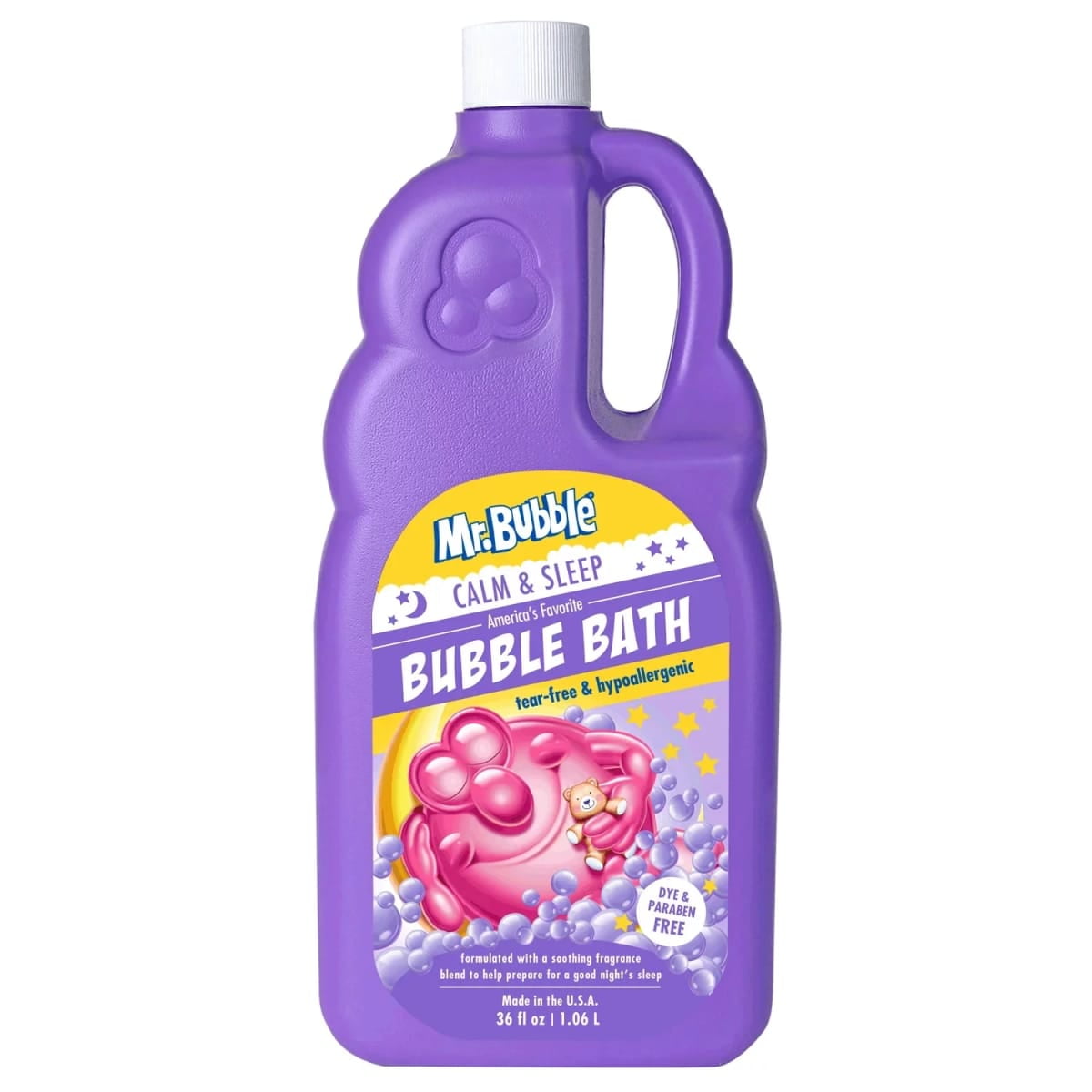 Mr. Bubble Calm & Sleep Bubble Bath, Lavender, Eucalyptus & Chamomile Scent, Dye Free, 36 oz