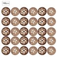 thumbnail image 2 of Coser 14-15mm 100 unids/bolsa botones redondos de 4 agujeros herramientas para coser accesorios Artesanías hechas a mano botón de madera DIY ANGGREK Otros, 2 of 8