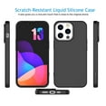 thumbnail image 2 of Cell Phone Cases for 6.1" iPhone 13 Pro, Njjex Liquid Silicone Gel Rubber Shockproof Case Ultra Thin Slim Matte Surface Cover for Apple iPhone 13 Pro 6.1" 2021 -Black, 2 of 9
