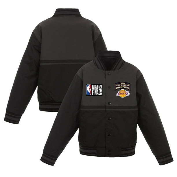 Los Angeles Lakers Jh Design Youth 2020 Nba Finals Champions Poly Twill Full Snap Jacket Charcoal Walmart Com Walmart Com
