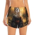 thumbnail image 4 of Lsque Lakeside Flower Field Cat Printed Women's Running Shorts with Liner Pockets,Elastic Quick Dry Workout Athletic Gym Yoga Shorts,Womens High Waist Shorts-Medium, 4 of 9