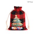 thumbnail image 1 of Bolsa de regalo de Gingham de Navidad, bolsa de dulces de pingüino de Santa, muñeco de nieve, árbol de Navidad, pan de jengibre, Feliz Navidad, Feliz Año Nuevo, Dec, 1 of 4