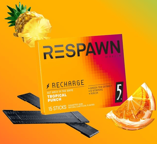 Respawn Gum Tropical Punch 10ct