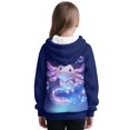 thumbnail image 3 of Pzuqiu Axolotl Hoodies for Kids Comfortable Warm Fall Outfits Fashion Clothing Lightness Personalized Girls Long Sleeve Hooded Sweatshirt Fall Winter Clothes for Girls 4-5, 3 of 7