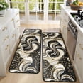 thumbnail image 4 of Kitchen Rugs Sets Of 2,Black Marble Gold Dot Pattern Anti Fatigue Kitchen Mat Rugs Non Slip Washable,Decorative Kitchen Floor Mats for Kitchen,Sink,Laundry,17"x47"+17"x47", 4 of 5