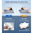 thumbnail image 4 of COOKCOK Pain Relief Cooling Pillow for Neck Support, Adjustable Cervical Pillow Cozy Sleeping, Odorless Ergonomic Contour Memory Foam Pillows, Orthopedic Bed Pillow for Side Back Stomach Sleeper, 4 of 7
