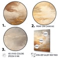 thumbnail image 3 of Designart "Taupe Golden Simplistic Clouds" Clouds Floater Framed Canvas Wall Art, 3 of 5