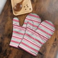 thumbnail image 5 of Cute Oven Mitts,Red and Green Christmas Pattern Oven Mitt 2-Pack Set,Kitchen Gloves for Oven,Heat Resistant Oven Mitts 7.7"x12", 5 of 7